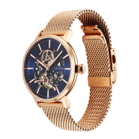 Titan Mechanical Slimline Blue Dial Mechanical Stainless Steel Strap watch for Men