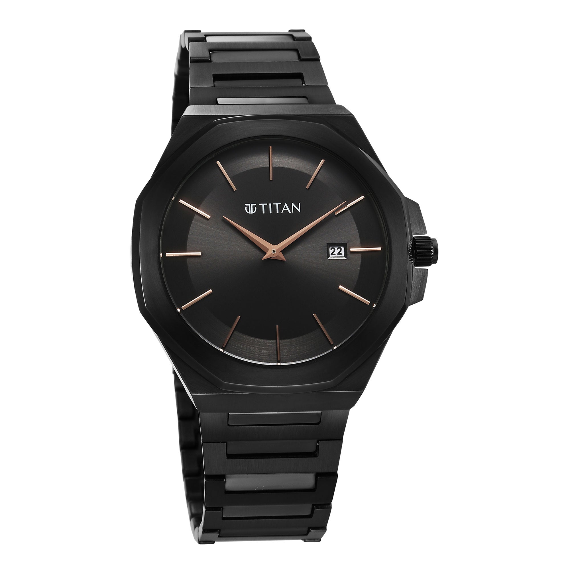 Titan Classique Slim Quartz Analog with Date Black Dial Stainless Stee Kallol Limited