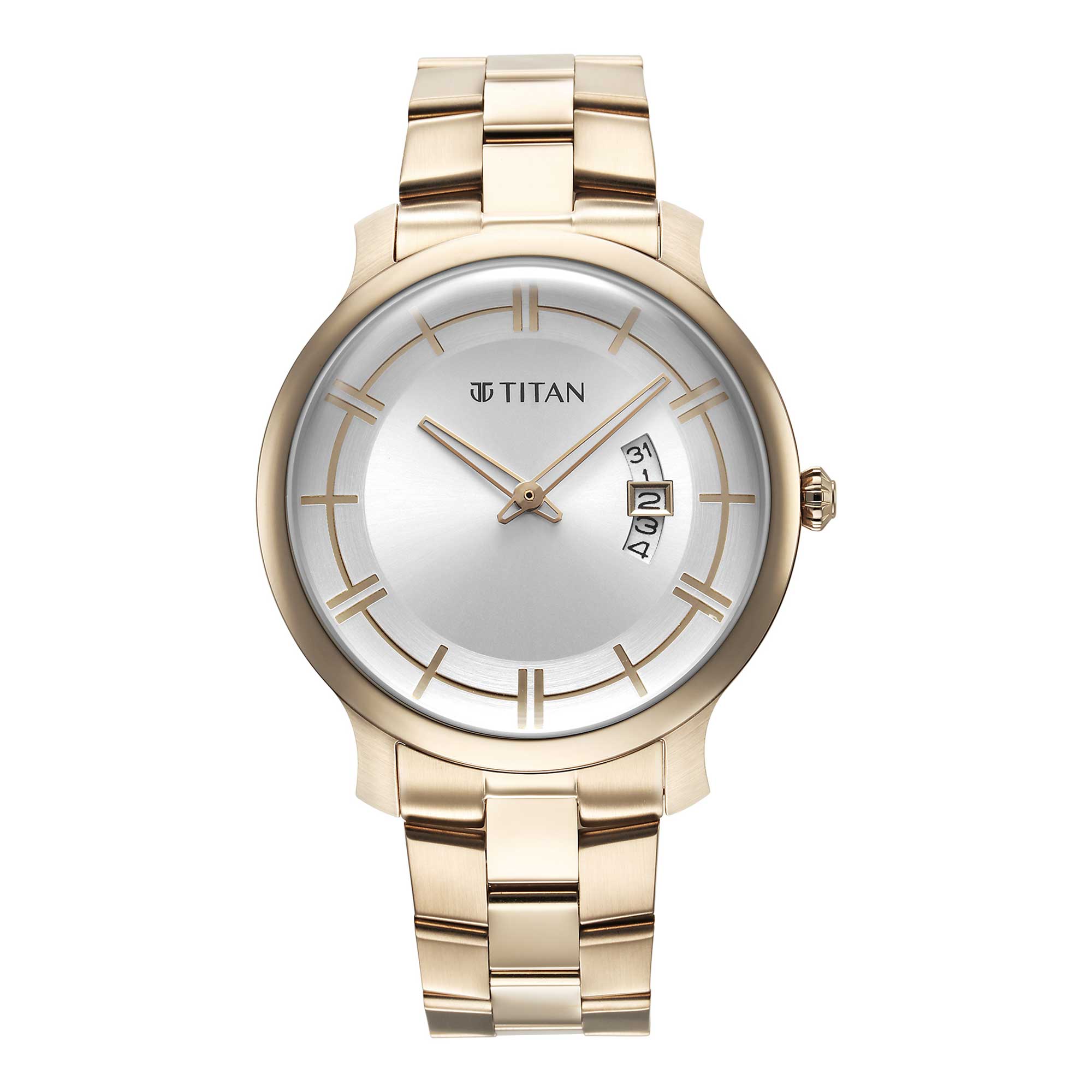 Titan Classic Distincta Silver Dial Analog with Date Stainless Steel S Kallol Limited