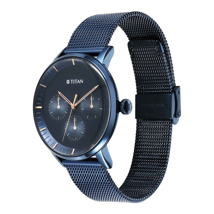 Titan Modern Classics Blue Dial Multi Stainless Steel Strap watch for Men
