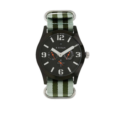Titan Analog Black Dial Quartz Plastic Strap watch for Men