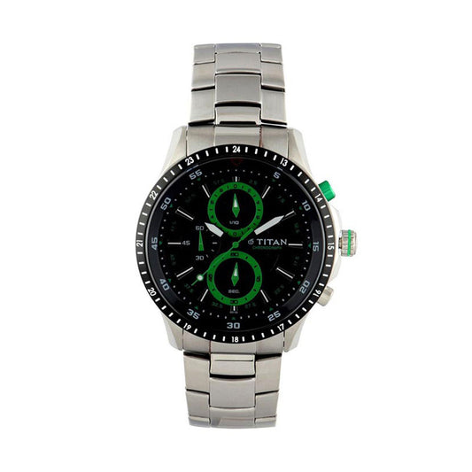 Titan Quartz Analog Black Dial Watch for Men