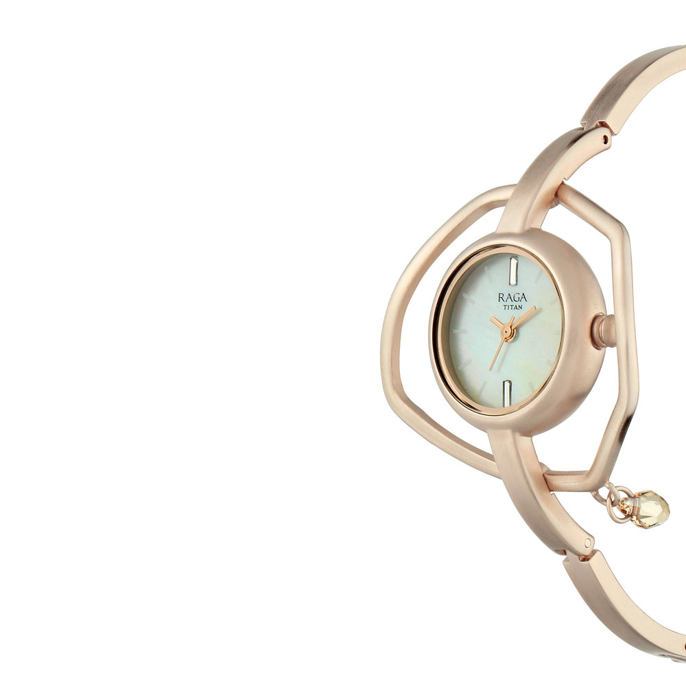 Titan Raga I Am Mother of Pearl Dial Women Watch With Metal Strap
