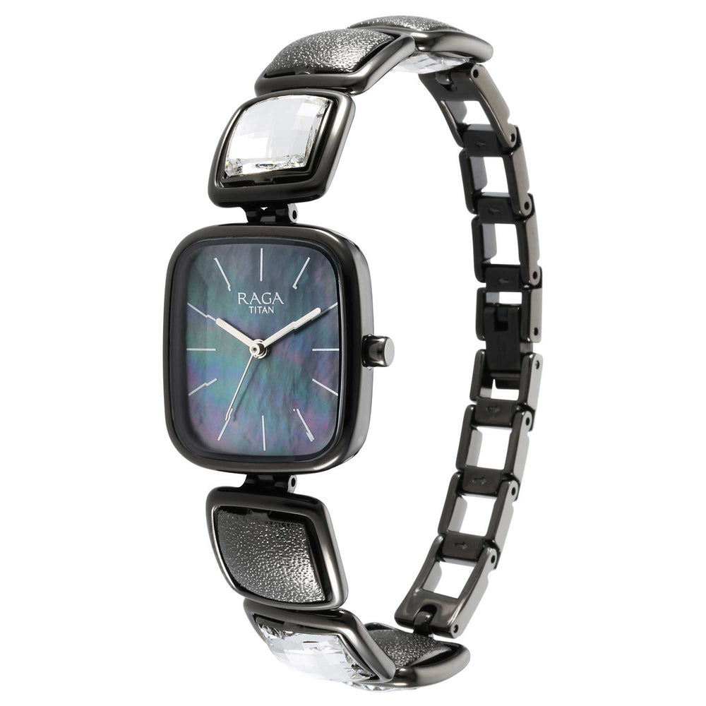 Titan Raga Moments of Joy Grey Dial Analog Metal Strap Watch for Women