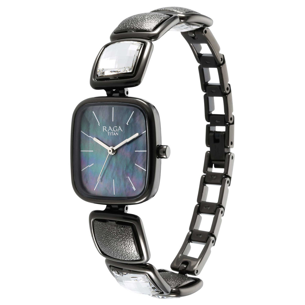 Titan Raga Moments of Joy Grey Dial Analog Metal Strap Watch for Women
