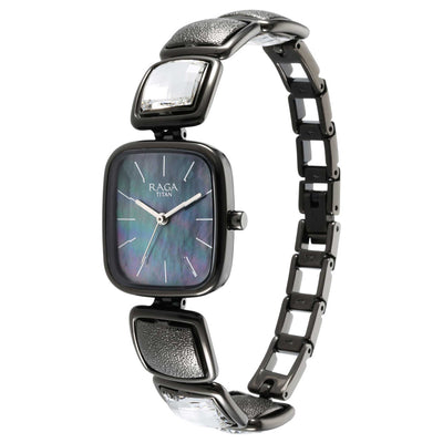 Titan Raga Moments of Joy Grey Dial Analog Metal Strap Watch for Women