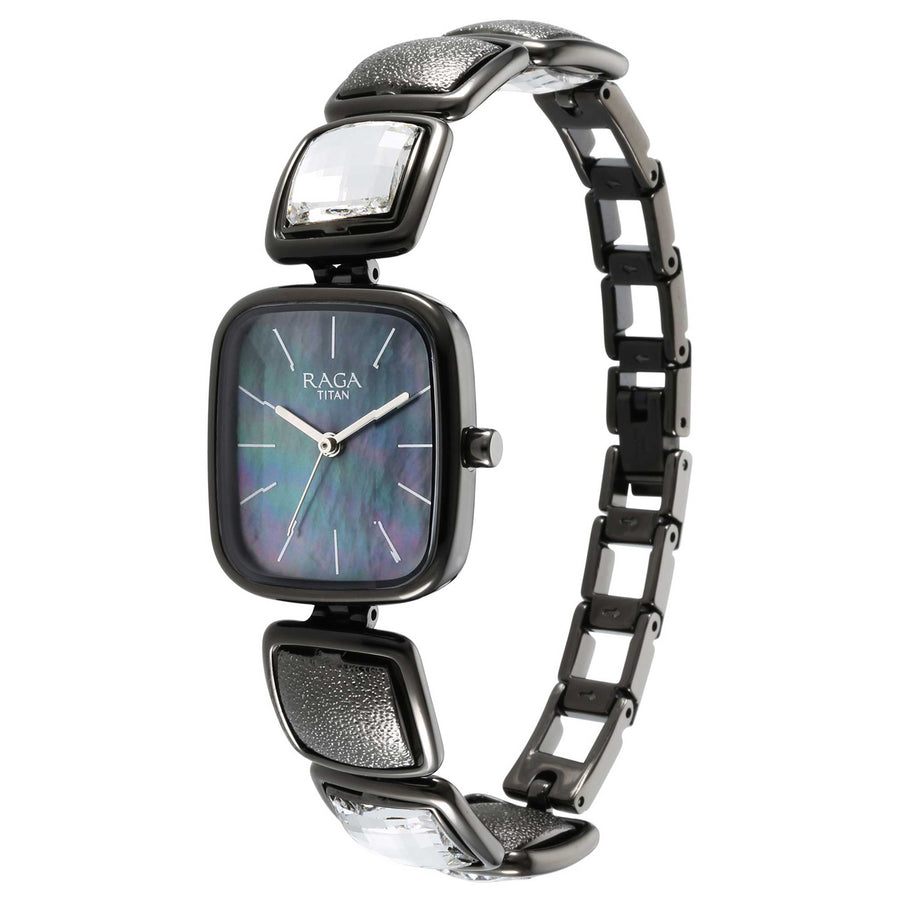 Titan Raga Moments of Joy Grey Dial Analog Metal Strap Watch for Women