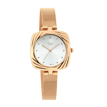 Titan Raga Moments Of Joy Green Dial Women Watch With Metal Strap