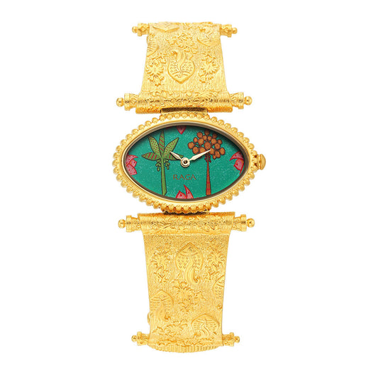 Titan Raga X Masaba Green Dial Women Watch With Metal Strap