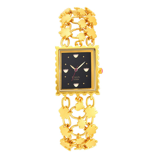 Titan Raga X Masaba Black Dial Analog Steel and Metal Strap watch for Women