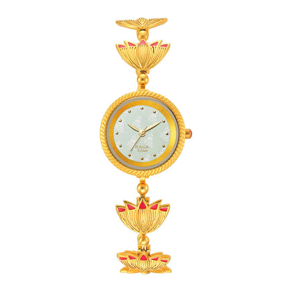 Titan Raga X Masaba Green Dial Analog Steel and Metal Strap watch for Women