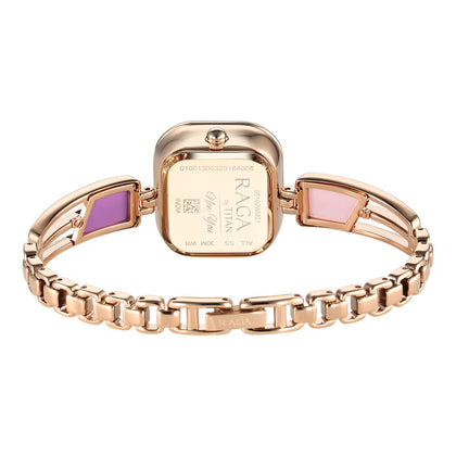 Titan Raga New You Quartz Analog Pink Dial Stainless Steel Strap Watch for Women