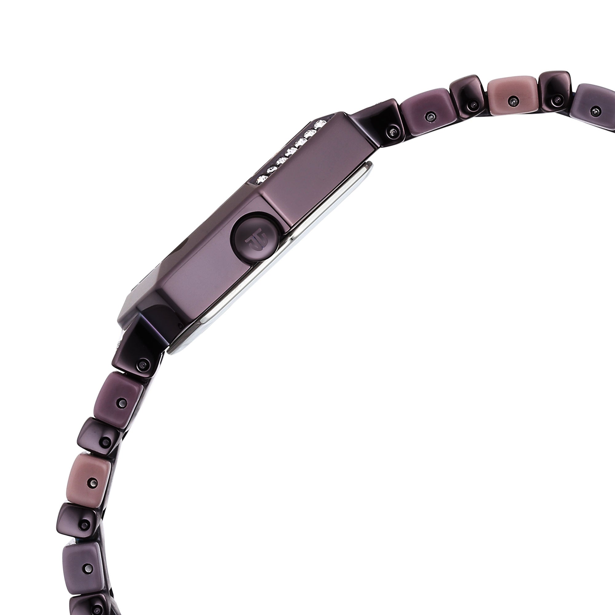 Glitz Purple Dial Metal & Plastic Strap Watch for Women
