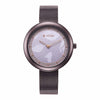 Glitz Purple Dial Stainless Steel Strap Watch for Women
