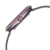 Glitz Purple Dial Stainless Steel Strap Watch for Women