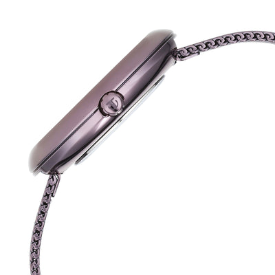 Glitz Purple Dial Stainless Steel Strap Watch for Women