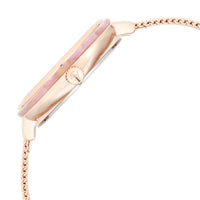 Glitz Rose Gold Dial Stainless Steel Strap Watch for Women
