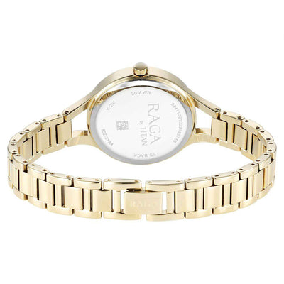 Titan Raga Showstopper Quartz Alog Mother Of Pearl Dial Metal Strap Watch for Women