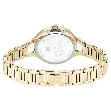 Titan Raga Showstopper Quartz Alog Mother Of Pearl Dial Metal Strap Watch for Women