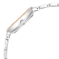 Titan Raga Showstopper Quartz Analog Silver Round Dial Two Toned Metal Strap Watch For Women